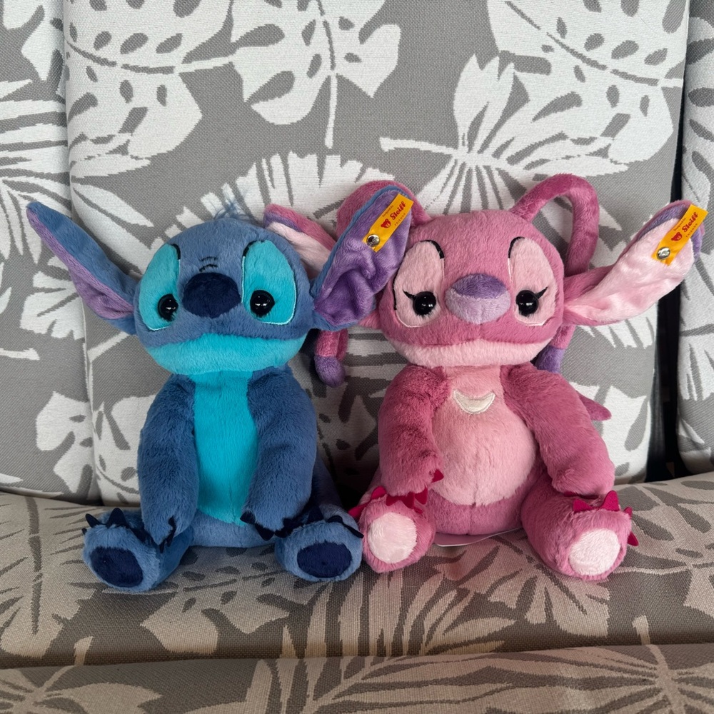 Steiff Disney Originals Stitch and Angel Plushie Set